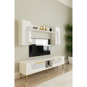 Tvr1502bg Meyra Tv Üni̇tesi̇ Takimi Beyaz-gold 150cm Beyaz gold
