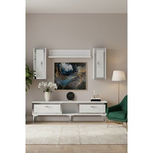 Tvr1501bs Tuna Tv Üni̇tesi̇ Takimi Beyaz-si̇lver 150cm Beyaz Silver