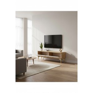 Tsa1297dbg - Alfa Tsa120 Tv Stand, Tv Sehpasi, Tv Üni̇tesi̇ Safi̇rmeşe - Beyaz - Gold 120cm Safirmeşe-Beyaz-Gold