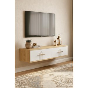 Tda1215db - İda120 Duvara Montaj Tv Stand, Tv Rafi, Tv Sehpasi Safi̇rmeşe - Beyaz 120cm Safirmeşe-Beyaz