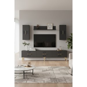 Tvr1832ag Sli̇m Tv Üni̇tesi̇ Takimi Antrasi̇t-gold 180cm Antrasit Gold