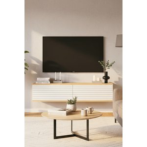 Tda1214db - Zeynep120 Duvara Montaj Tv Stand, Tv Rafi, Tv Sehpasi Safi̇rmeşe - Beyaz 120cm Safirmeşe-Beyaz