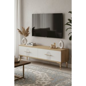 Tsa1215db - İdatv120 Tv Stand, Tv Sehpasi Safi̇rmeşe - Beyaz 120cm Safirmeşe-Beyaz
