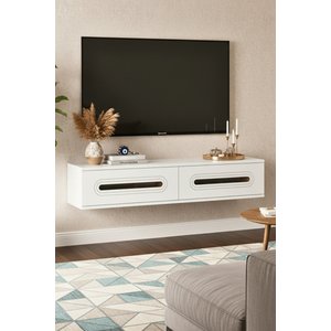 Tda1220bs - Rany120 Duvara Montaj Tv Stand, Tv Rafi, Tv Sehpasi Beyaz - Silver 120cm Beyaz Silver
