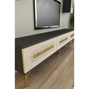 Tvr1804atg - Ranyzh Tvr180 Üni̇tesi̇ Takim Antrasi̇t-traverten-gold 180cm Antrasit-Traverten-Gold