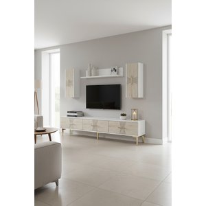 Tvr1832btg Sli̇m Tv Üni̇tesi̇ Takimi Beyaz-traverten-gold 180cm Beyaz-Traverten-Gold