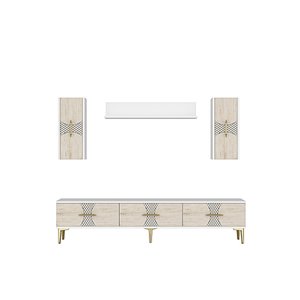 Tvr1832btg Sli̇m Tv Üni̇tesi̇ Takimi Beyaz-traverten-gold 180cm Beyaz-Traverten-Gold