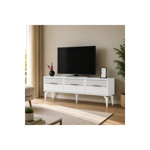 Tsa1840bg - Tv Stand, Tv Sehpasi Ve Tv Üni̇tesi̇ Beyaz - Gold 180 Cm Beyaz gold