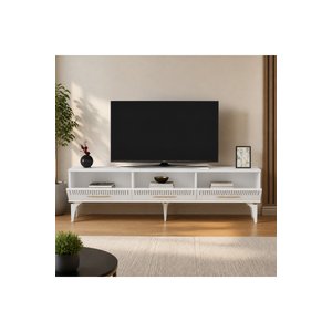 Tsa1840bg - Tv Stand, Tv Sehpasi Ve Tv Üni̇tesi̇ Beyaz - Gold 180 Cm Beyaz gold