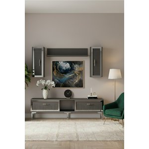 Tvr1501as Tuna Tv Üni̇tesi̇ Takimi Antrasi̇t-si̇lver 150cm Antrasit Gümüş