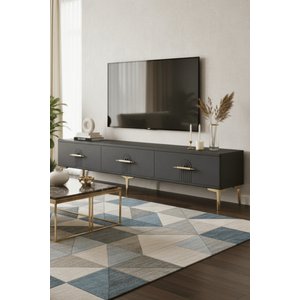 Tsa1815a - İda Tsa180 Tv Stand, Tv Sehpasi Ve Tv Üni̇tesi̇ Antrasi̇t 180cm Antrasit