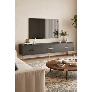 Tsa1815a - İda Tsa180 Tv Stand, Tv Sehpasi Ve Tv Üni̇tesi̇ Antrasi̇t 180cm Antrasit