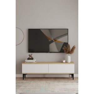 Tsa1299db Aplos Tv Stand, Tv Sehpasi Safi̇rmeşe-beyaz 120cm Safirmeşe-Beyaz
