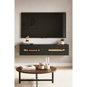 Tda1220ag - Rany120 Duvara Montaj Tv Stand, Tv Rafi, Tv Sehpasi Antrasi̇t - Gold 120cm Antrasit Gold