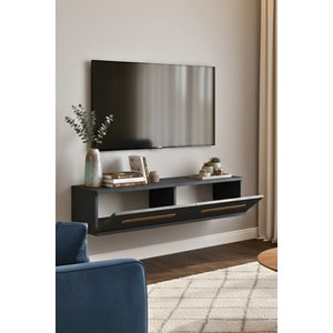 Tda1220ag - Rany120 Duvara Montaj Tv Stand, Tv Rafi, Tv Sehpasi Antrasi̇t - Gold 120cm Antrasit Gold