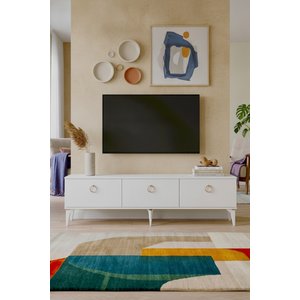 Tsb8001b - Julzh Tv Stand , Tv Sehpasi Beyaz 180 Cm Beyaz