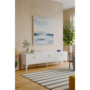 Tsb8001b - Julzh Tv Stand , Tv Sehpasi Beyaz 180 Cm Beyaz