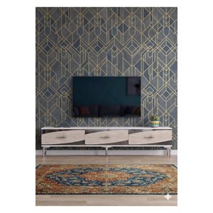Tsa1813bts - Eli̇pszh Tv Stand, Tv Sehpasi Beyaz - Traverten - Silver 180cm Beyaz-Traverten-Silver