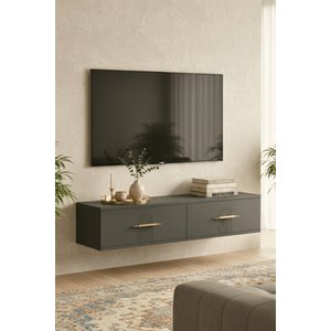 Tda1215a - İda120 Duvara Montaj Tv Stand, Tv Rafi, Tv Sehpasi Antrasi̇t 120cm Antrasit