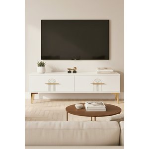 Tsa1215b - İdatv120 Tv Stand, Tv Sehpasi Beyaz 120cm Beyaz