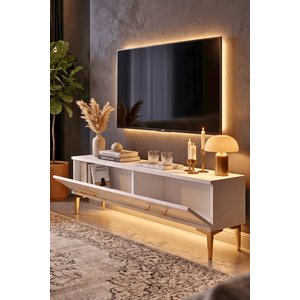 Tsa1215b - İdatv120 Tv Stand, Tv Sehpasi Beyaz 120cm Beyaz