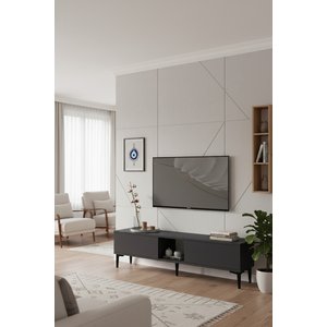 Tsa1599a Aplos Tv Stand, Tv Sehpasi Antrasi̇t 150cm Antrasit