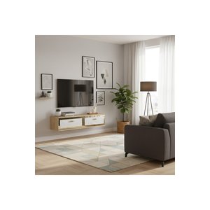Tda1206dbg Tuna120 Duvara Montaj Tv Stand Safi̇rmeşe-beyaz-gold 120cm Safirmeşe-Beyaz-Gold