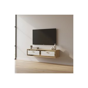 Tda1206dbg Tuna120 Duvara Montaj Tv Stand Safi̇rmeşe-beyaz-gold 120cm Safirmeşe-Beyaz-Gold