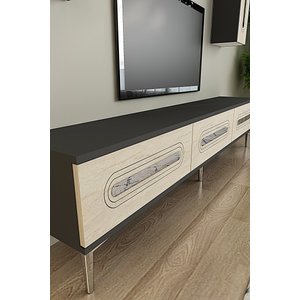 Tvr1804ats - Ranyzh Tvr180 Üni̇tesi̇ Takim Antrasi̇t-traverten-silver 180cm Antrasit-Traverten-Silver