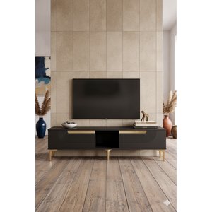Tsa1508ag - Meyrazh Tv150 Tv Stand, Tv Sehpasi Antrasi̇t - Gold 150 Cm Antrasit Gold