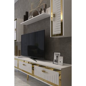 Tvr1801b - Tuna Tv Üni̇tesi̇ Beyaz Gold 180cm Beyaz