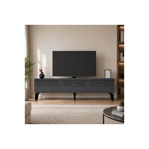 Tsa1840ag - Tv Stand, Tv Sehpasi Ve Tv Üni̇tesi̇ Antrasi̇t - Gold 180 Cm Antrasit Gold