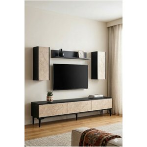 Tvr1899at Aplos Tv Üni̇tesi̇ Takimi Antrasi̇t-traverten 180cm Antrasit-Traverten