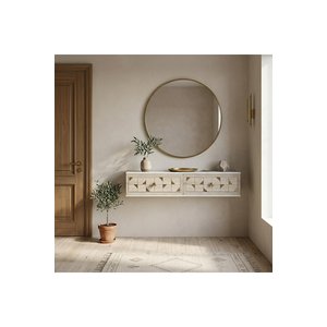 Da1207btg Mokka Dresuar, Antre Hol Rafi Beyaz-traverten-gold 120cm Beyaz-Traverten-Gold