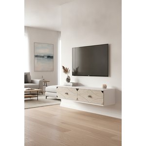 Da1297bts Alfazh Dresuar, Antre Hol Rafi Beyaz - Traverten - Silver 120 Cm Beyaz-Traverten-Silver