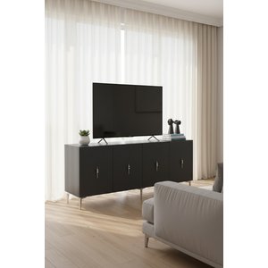 Ka1812as Salkim Konsol ,tv Sehpasi Antrasi̇t-si̇lver 180cm Antrasit Gümüş