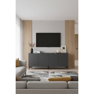 Ka1899a Aplos Konsol ,tv Sehpasi Antrasi̇t 180cm Antrasit