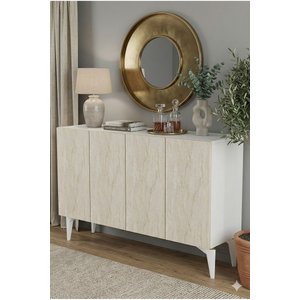 Ka1211bt Li̇pa Konsol, Ve Tv Sehpasi Beyaz-traverten 120cm Beyaz-Traverten Mermer