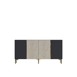 Ka1524atg Poli̇ Konsol Ve Tv Sehpasi Antrasi̇t-traverten-gold 150cm Antrasit-Traverten-Gold