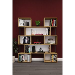 Lüks Dönebilen Ayarlanabilir Raflı Ev Ofis Kitaplık %100 Mdf Dekoratif Kütüphane Kitaplık Dk02 Karina