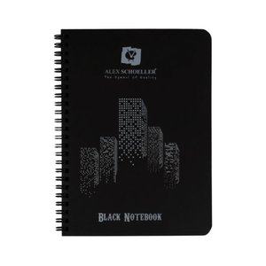 Alex Schoeller Spiralli Siyah Defter A6 – 120gr 60 Yaprak