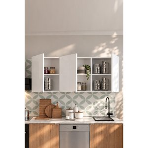 240 Cm %100 Mdf, Wendy Mutfak Üst Modülü Beyaz