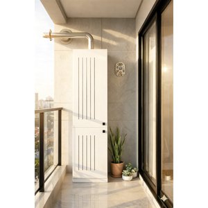 West Kombi Dolabı Panjur Kapaklı Erzak Dolabı Raflı Çok Amaçlı Dolap Kiler Dolabı Beyaz