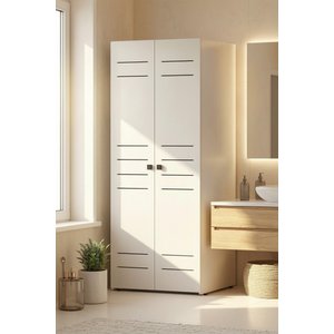 Seven Banyo Dolabı Çamaşır Ve Kurutma Makinesi Dolabı Mdf Kapaklı Beyaz