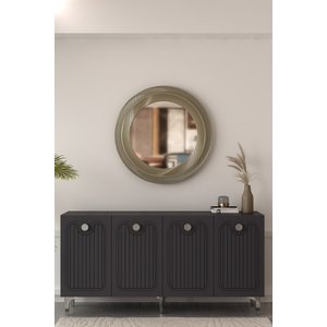 Aurelia Konsol  Tv Sehpası Çok Amaçlı Dolap 150 Cm Antrasit - Gümüş