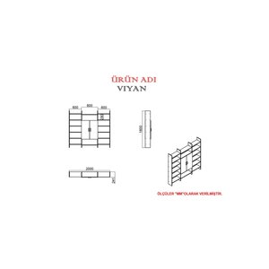 Viyan Kapaklı Kitaplık Vyn01