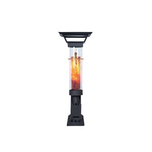 Compact İf-17 Camlı Alev Lambası Dış Mekan Pelet Soba - Siyah