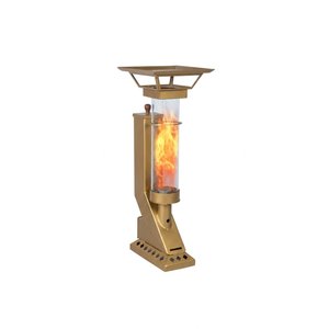 Compact İf-19 Camlı Alev Lambası Dış Mekan Pelet Soba - Gold