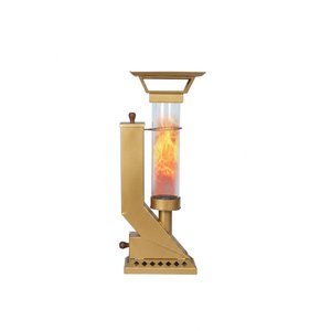 Compact İf-19 Camlı Alev Lambası Dış Mekan Pelet Soba - Gold