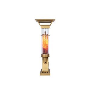 Compact İf-19 Camlı Alev Lambası Dış Mekan Pelet Soba - Gold